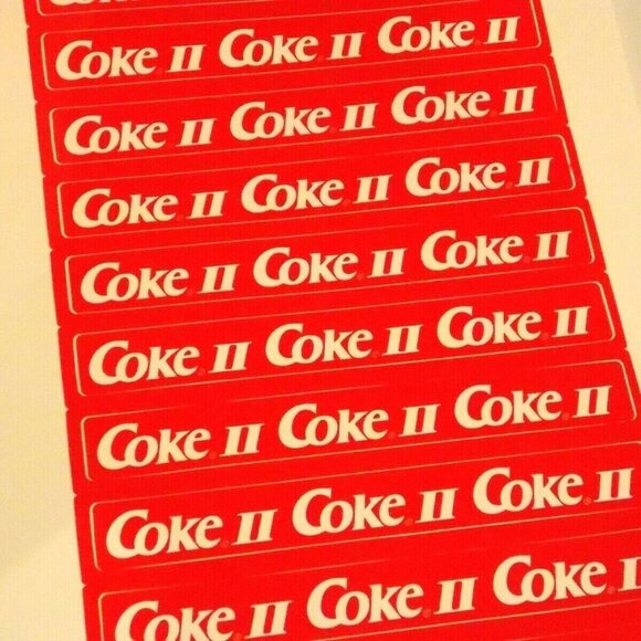 22 Coke II Soda Stickers Coca Cola USA Adv Sheet - Picture 3 of 4